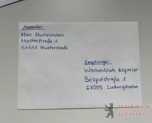 Як правильно підписати конверт в Німеччині